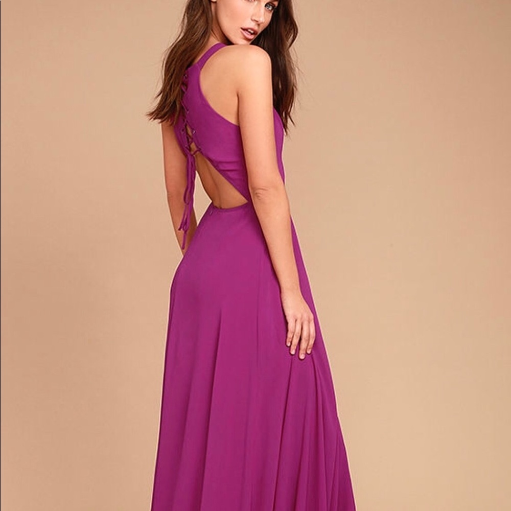 Magenta maxi dress XS NWT